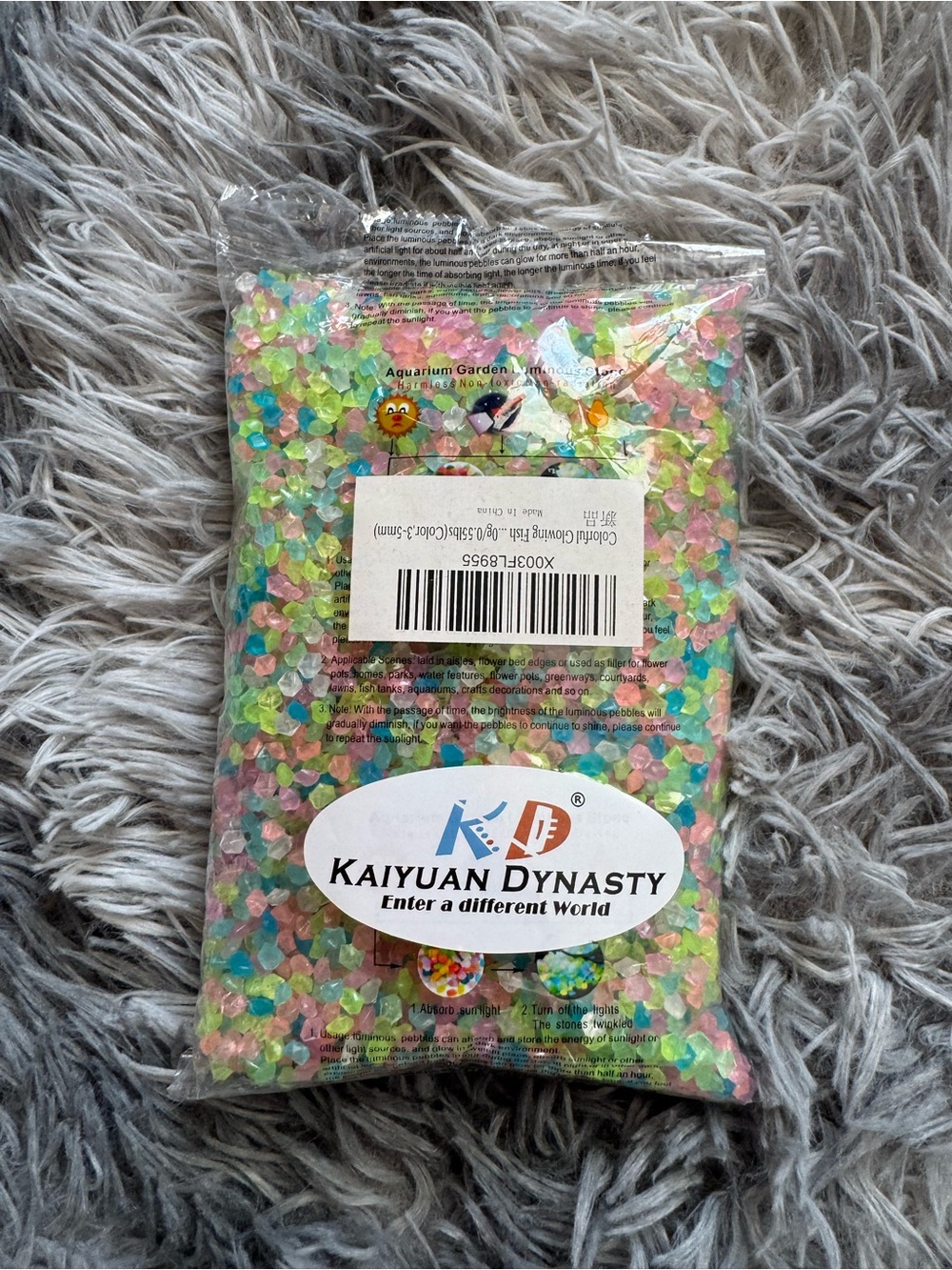 Kaiyuan Dynasty Colorful Aquarium Gravel- Glow in the Dark